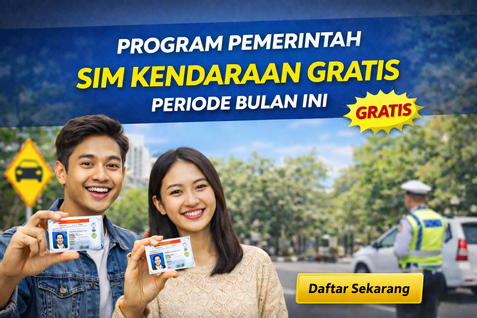 Banner Program SIM Kendaraan Gratis